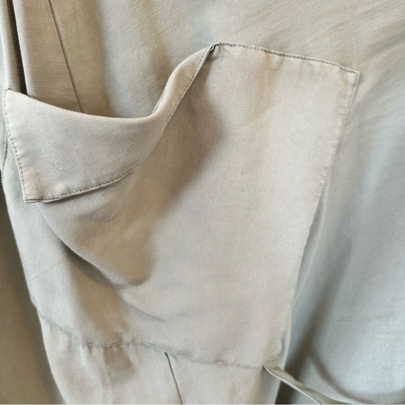 Mia Inspiration Plus Size Relaxed Fit Sleeveless Button-Front Olive Maxi Dress. - Picture 7 of 9